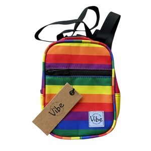NWT-Vibe Rainbow Crossbody Sling Bag | Eco-Friendly rPET | Festival • Travel